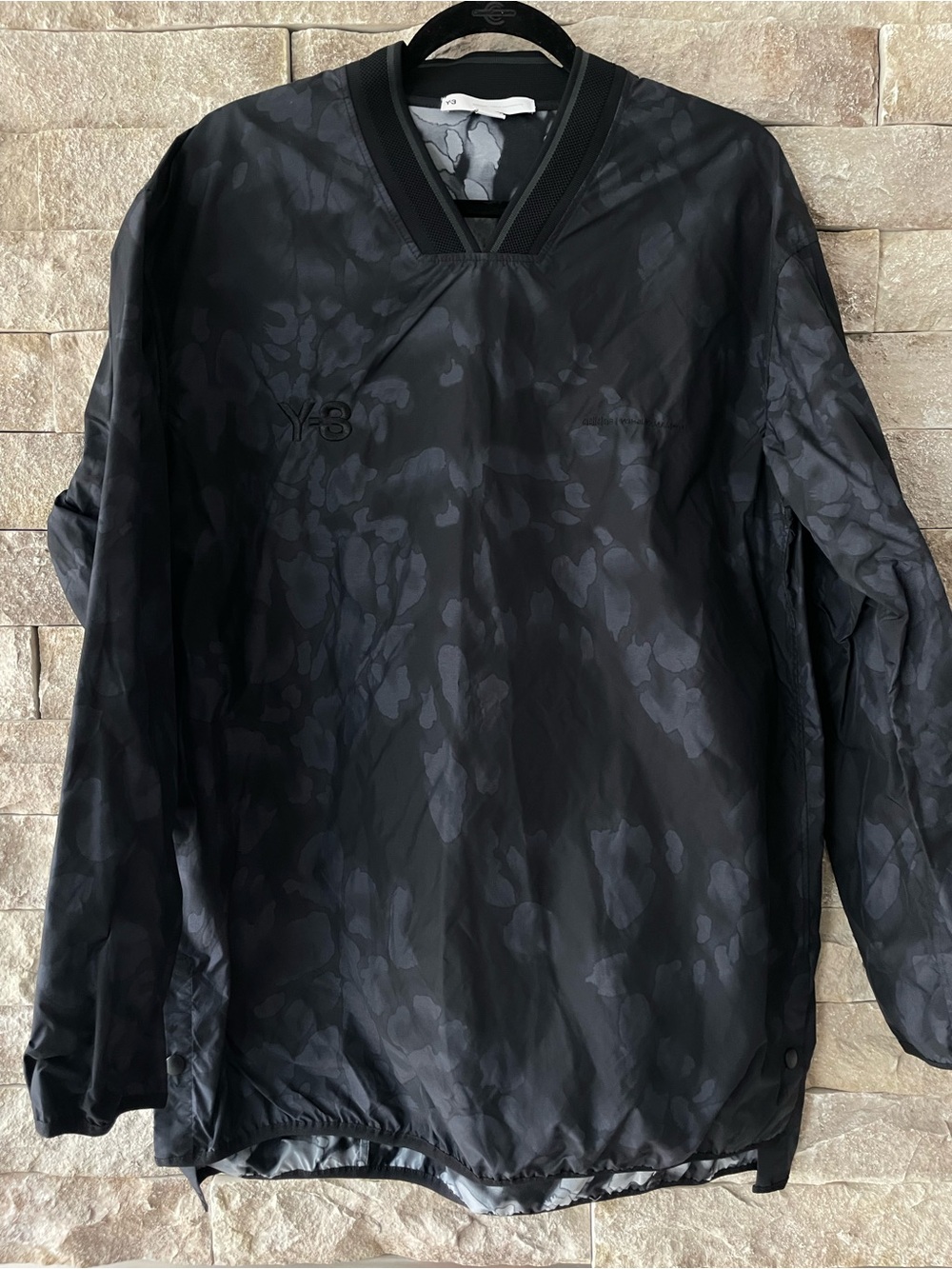 Y-3 Men’s Black Tonal Camo Pullover
